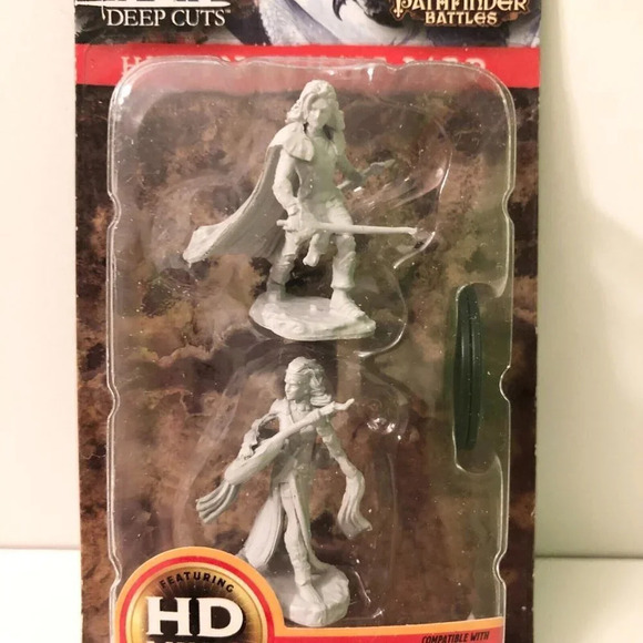 Pathfinder Battles Human Female Bard  HD Unpainted Miniatures Deep Cuts - Picture 2 of 12